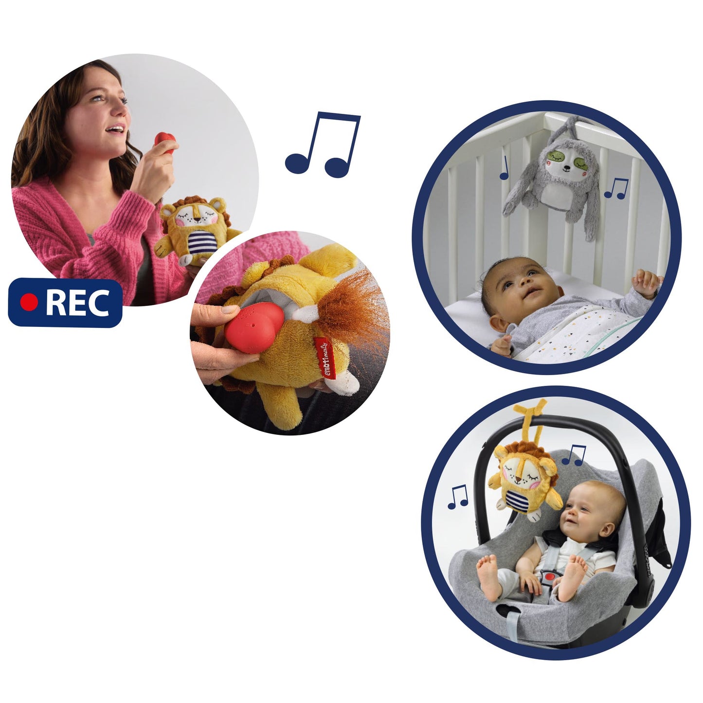 Mīkstā rotaļlieta ar balss atskaņotāju SES Emotimals Tess 13cm