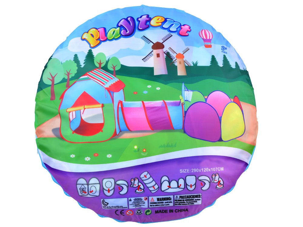 Tuneļa telts bērniem 3in1