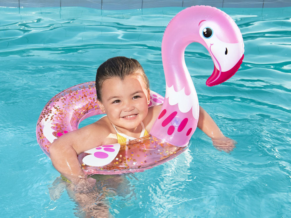 Bestway peldriņķis flamingo rozā 61cm