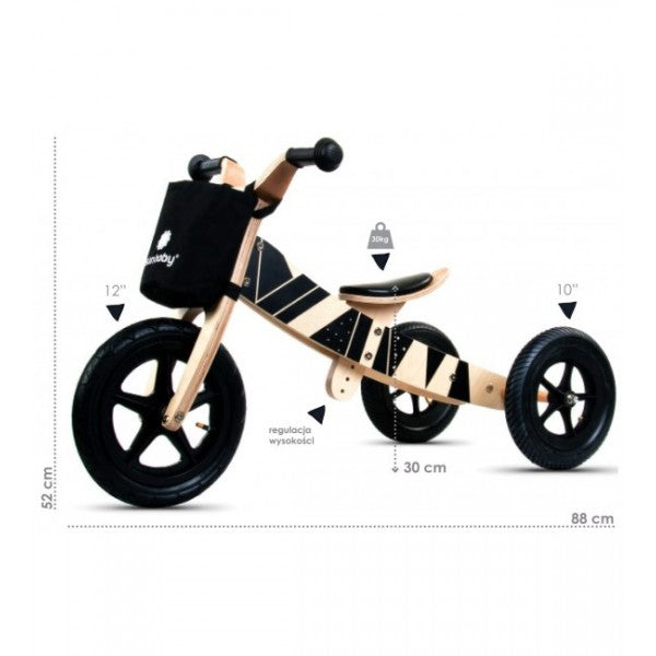 Balansa ritenis-velosipēds TWIST Samoa black 2in1 SunBaby