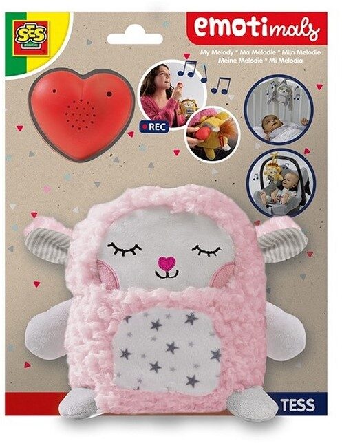 Soft toy with voice player SES Emotimals Tess 13cm