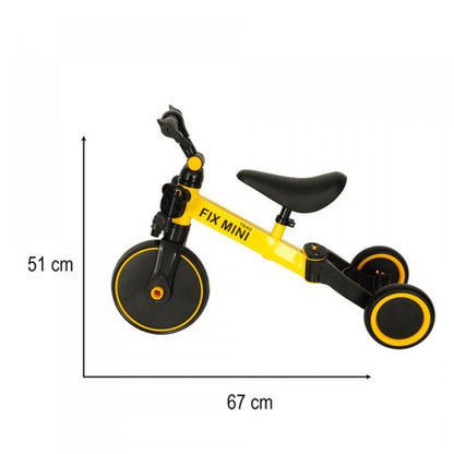 Велосипед 3-в-1 TRIKE FIX, желтый-KIK