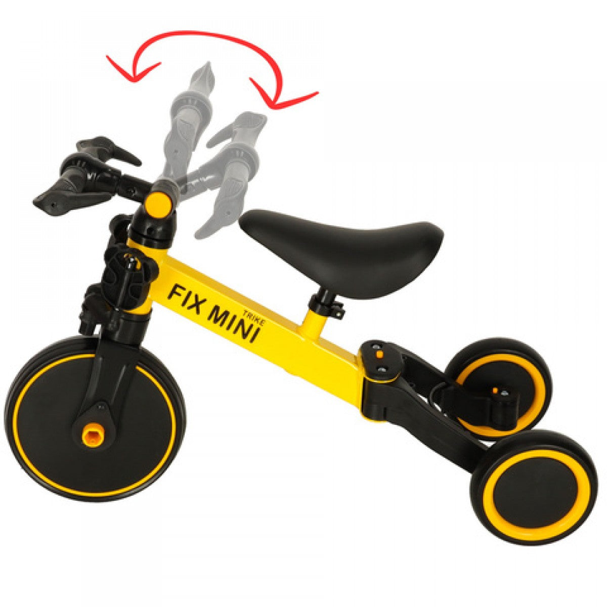 Велосипед 3-в-1 TRIKE FIX, желтый-KIK