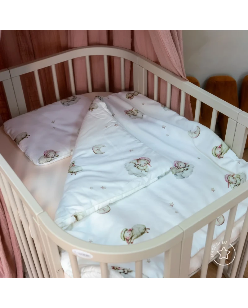 5-in-1 bērnu gultiņa ar matraci un šūpuļa funkciju
