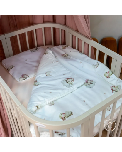 5-in-1 bērnu gultiņa ar matraci un šūpuļa funkciju