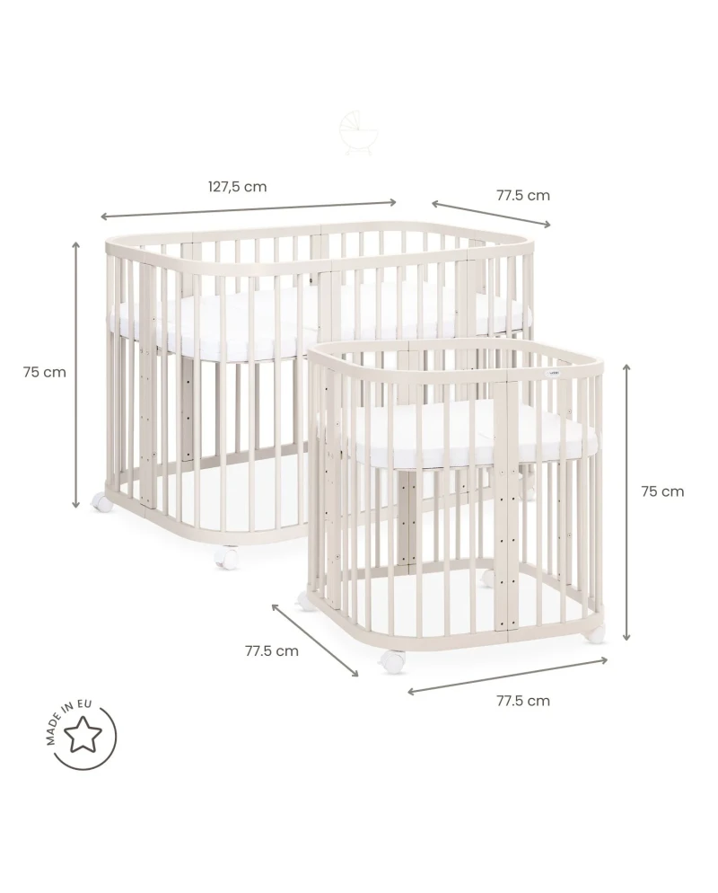 7in1 Convertible Cot with Changing Top and Mattress