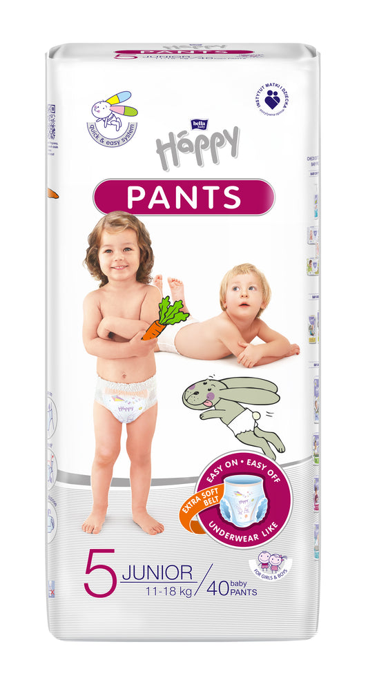 HAPPY PANTS JUNIOR panties for babies, size 5 (11-18 kg)