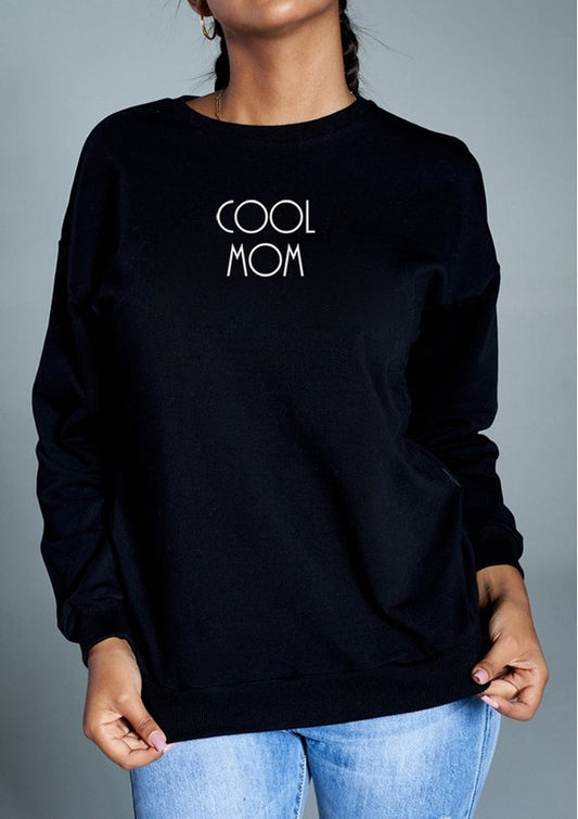 "COOL MOM" Sweater Black