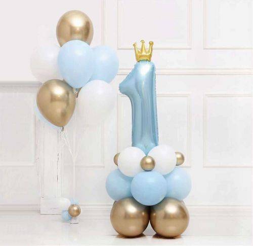 Balloon set with number 1 + LATEX BALLOONS
