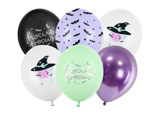 Воздушные шары 30см Хэллоуинская Ведьма 6 шт.