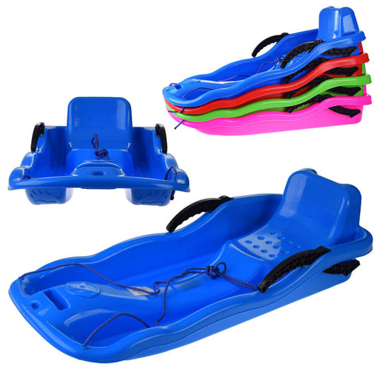 Plastic sled with rope and brake