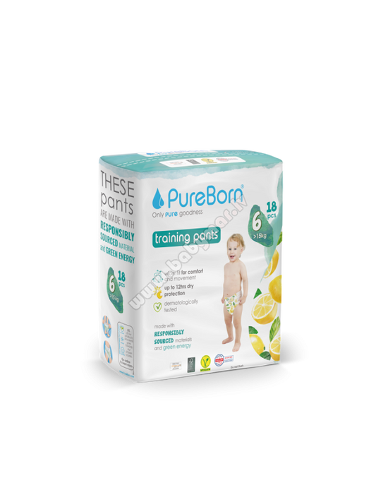 PureBorn pull-on diapers size 6, &gt;15kg 18pcs