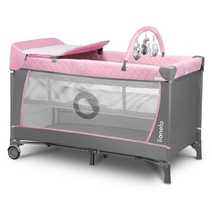 Lionelo Flower Flamingo — bērnu gultiņa 2 vienā