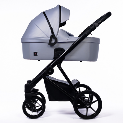 Bērnu rati 2in1 NEXÜS Eco ādas - Metallic Grey