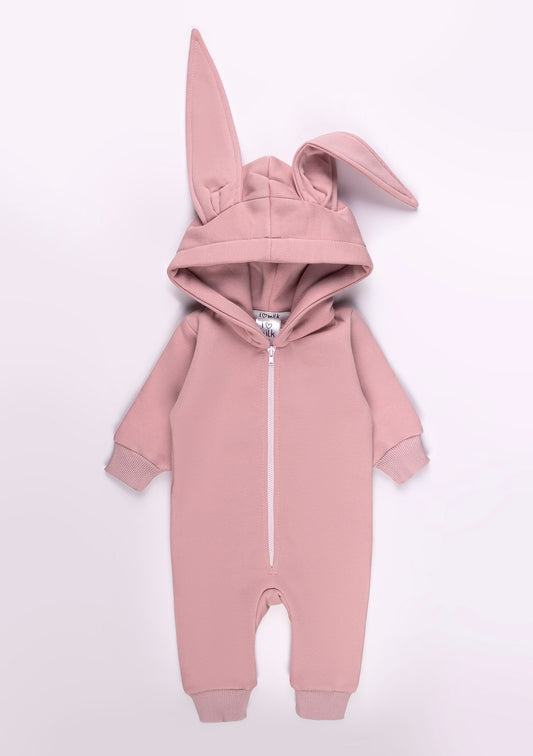 Children's overalls bunny Powder Pink