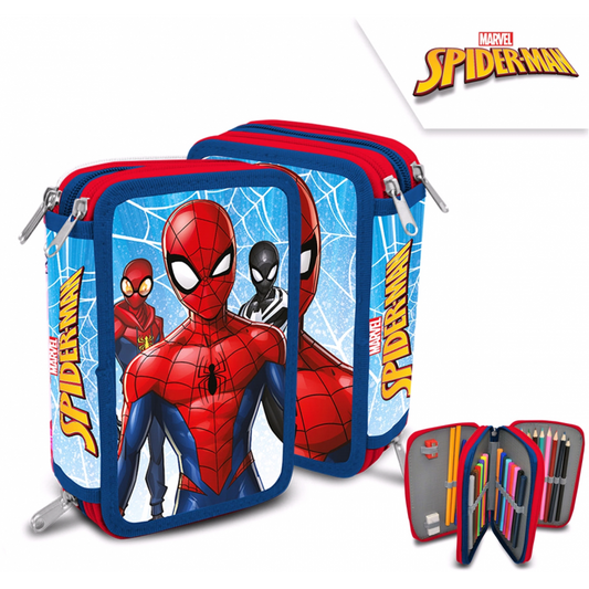 Spiderman pencil case with accessories