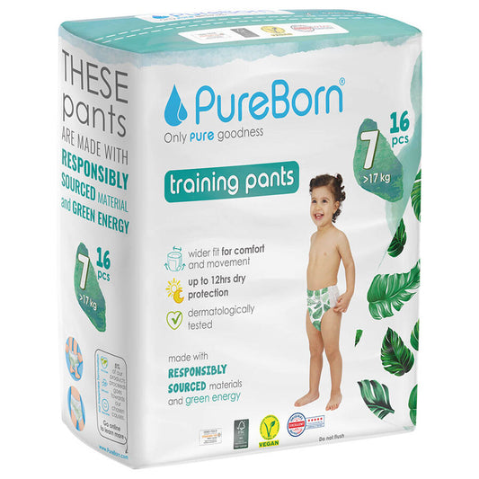 PureBorn pull-on diapers size 7, &gt;17kg 16pcs