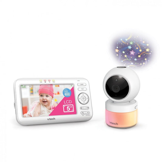 Vtech 5 collu digitālais video mazuļa monitors ar panoramēšanas un slīpuma kameru VM5463