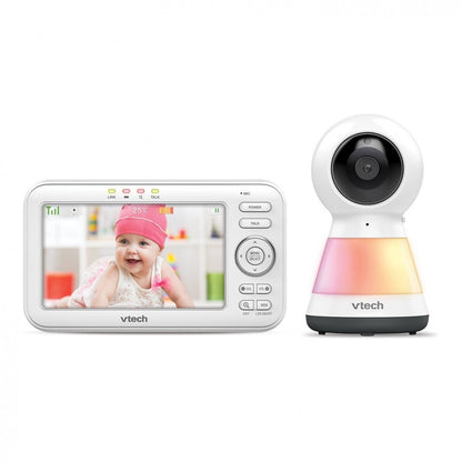 Vtech 5" digitālais video mazuļa monitors ar panoramēšanas un noliekšanas kameru VM5255